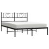vidaXL Bedframe met hoofdbord metaal zwart 160x200 cm