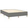 vidaXL Boxspring met matras stof donkergrijs 140x200 cm