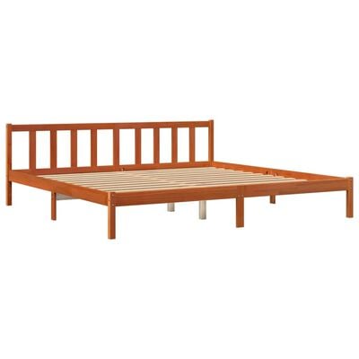 vidaXL Bedframe zonder matras massief grenenhout wasbruin 180x200 cm