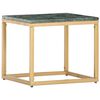 vidaXL Salontafel 40x40x35 cm echt steen met marmeren textuur groen