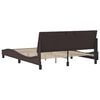 vidaXL Bedframe zonder matras "Hanko" stof donkerbruin 160x200 cm
