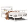vidaXL Bedframe zonder matras massief grenenhout wit 90x190 cm
