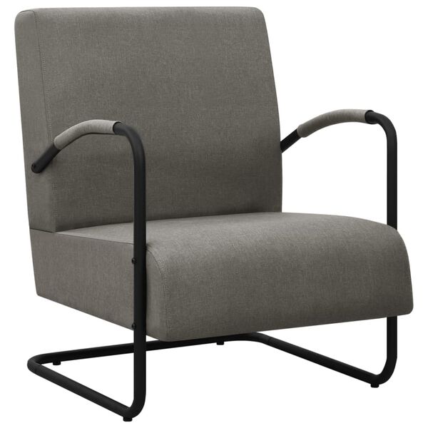 vidaXL Fauteuil stof lichtgrijs