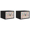 vidaXL Wandkastje MAINZ 2 st Zwart eiken 36 x 33 x 25 cm Bewerkt hout