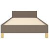 vidaXL Bedframe met hoofdeinde zonder matras 80x200 cm stof taupe