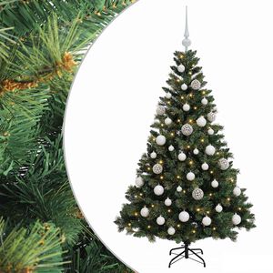 vidaXL Kunstkerstboom met Ballen 120 cm 150 LED's Warmwit