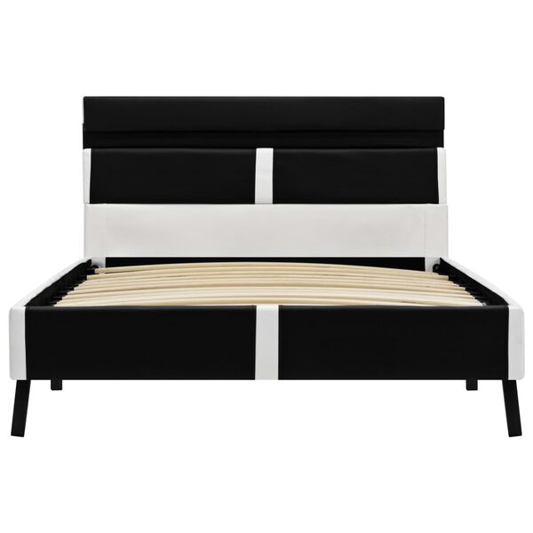 vidaXL Bedframe met LED kunstleer zwart 90x200 cm