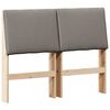 vidaXL Gestoffeerd hoofdbord Taupe 120 cm Massief grenenhout