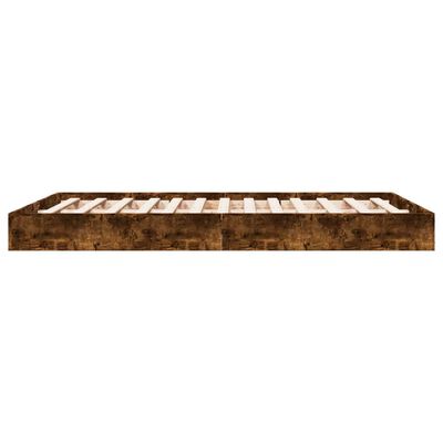vidaXL Bedframe bewerkt hout gerookt eikenkleurig 140x200 cm