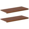vidaXL Raamkozijnen 2 st Donkerbruin 100 x 40 x 2 cm Massief Eikenhout