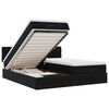 vidaXL Ottoman bed met matrassen en LED's 160x200cm fluweel zwart