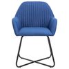 vidaXL Eetkamerstoelen 4 st stof blauw