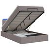 vidaXL Ottoman Bed met Matrassen en LED Taupe 120 x 190 cm Stof