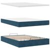 vidaXL Ottoman bed met matrassen 140x190cm fluweel donkerblauw
