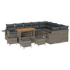 vidaXL Tuinbankenset 13 pcs Grijs poly rattan