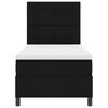 vidaXL Boxspring bed met LED-stripverlichting Zwart 90 x 200 cm Stof