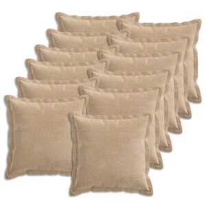 vidaXL Kussensloop 12 st HOUTEN Taupe 40 x 40 cm Chenille Stof