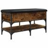 vidaXL Schoenenbank 82x42x45 cm bewerkt hout gerookt eikenkleurig