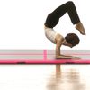 vidaXL Gymnastiekmat met pomp opblaasbaar 300x100x10 cm PVC roze