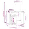 vidaXL Kaptafel met spiegel 90x50x132,5 cm bewerkt hout wit