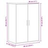vidaXL Dressoir Artisan Eiken 60 x 31 x 84 cm Bewerkt hout