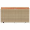 vidaXL Tuinbox 110x50x54 cm poly rattan en acaciahout beige
