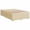 vidaXL Bedframe zonder matras 120x190 cm stof crèmekleurig