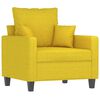 vidaXL Fauteuil 60 cm stof lichtgeel
