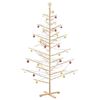 vidaXL Houten kerstboom Naturel 210 cm Massief grenenhout