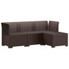 vidaXL 4-Persoons Tuinbank Rieten Look PP Bruin