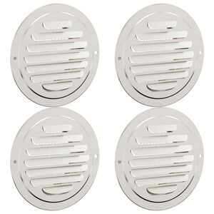vidaXL Luchtventilatie roosters 4 st Zilver 80 mm Roestvrij staal