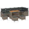 vidaXL Tuin Sofa Set met kussen met opslag met kussen 10 pcs Grijs