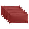 vidaXL Kussensloop 6 st HOUTEN Wijnrood 40 x 70 cm Polyester