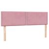 vidaXL Boxspring met matras fluweel roze 160x210 cm