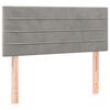 vidaXL Boxspring met matras fluweel lichtgrijs 120x190 cm