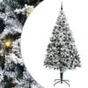 vidaXL Kunstkerstboom Wit 240 cm PVC en Staal en Kunststof