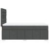 vidaXL Boxspring met matras stof donkergrijs 90x200 cm