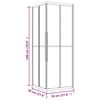 vidaXL Douchecabine 70x70x180 cm mat ESG zwart