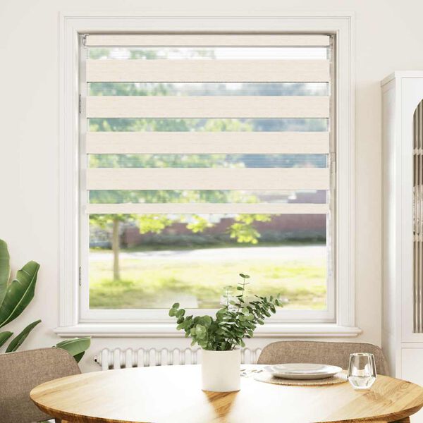 vidaXL Zebra Blind 105x150cm stofbreedte 100,9cm polyester marmerbeige