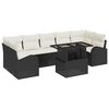 vidaXL Tuin Sofa Set 8 st Zwart poly rattan