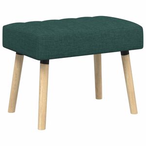 vidaXL Kanaal-geplooide bank Donkergroen 60 x 40 x 45 cm Stof