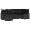 vidaXL Bankstel 7 st poly rattan