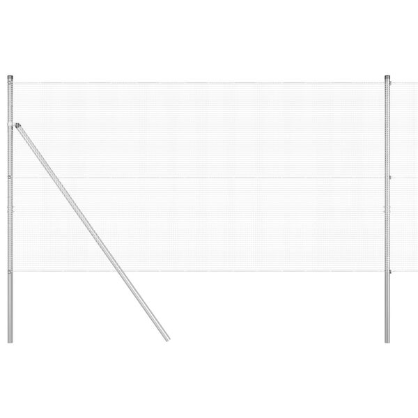 vidaXL Afrasteringspaal Zilver 50 x 1 m (12 x 12 mm gaas) Staal