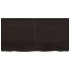 vidaXL Wastafelblad 120x60x(2-6) cm behandeld massief hout donkerbruin