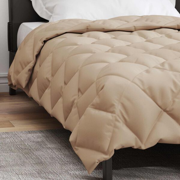 vidaXL Winter Dekbed Taupe 200 x 135 cm Microfiber