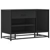 vidaXL Schoenenbank 80x40x53,5 cm bewerkt hout en metaal zwart