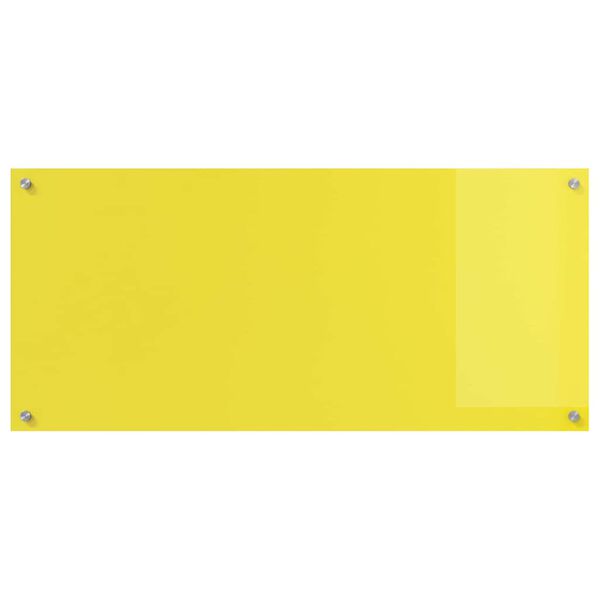 vidaXL Keuken Achterwand 2 pcs Geel 110 x 50 cm gehard glas