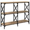 vidaXL Wandtafel Artisan Eiken 100 x 28 x 80,5 cm Bewerkt hout