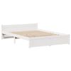vidaXL Bedframe zonder matras massief grenenhout wit 140x200 cm