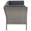 vidaXL 8-delige Loungeset met kussens poly rattan grijs